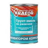 Грунт-эмаль по рж. 3 в 1 красно-корич.1,0кг KRAFOR