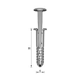 Дюбель-гвоздь 6*30 пластик Идеал