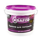 Краска в/д д/потолков супербелая 6,5кг KRAFOR