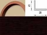 Угол арочный Идеал 20*12мм*2,7м ВЕНГЕ ЧЕРНЫЙ