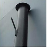 Столб заборный д/сетки-рабицы с крючком д=45мм 2,3м покрытие грунт 