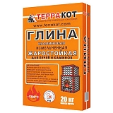 Глина каолиновая ТЕРРАКОТ жаростойкая 20кг (до +1300С)