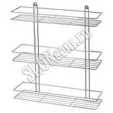 Полка д/ванной настен.Lecco 47*35*13 см, хром.металл,3х ярусн.
