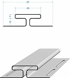 Н-профиль соед.к сайдингу GL 3,0м ваниль $