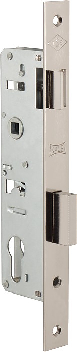 Корпус узкопрофильного замка с защёлкой 153 (20 mm) w/b (никель)(7677)(KALE KILIT)