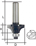 Фреза кром.проф.с ниж.подш.DxHxL=25*11*51мм FIT