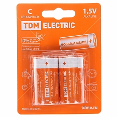 Элемент пит.TDM LR14 C Alkaline 1.5V BP-2(SQ1702-0011) штука