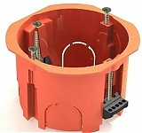 Подрозетник СП д=65*45, IP20 с/резы,пл.лапки,оранж.(SQ1403-0022)