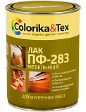 Лак ПФ-283 "COLORIKA&TEX" глянцевый 0,8кг мебельный