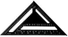 Угольник столяр.300мм, алюмин. сплав, черная оксидация, белая шкала, Sturm