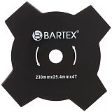 Нож д/триммера BARTEX  230*25,4, 4 зуба